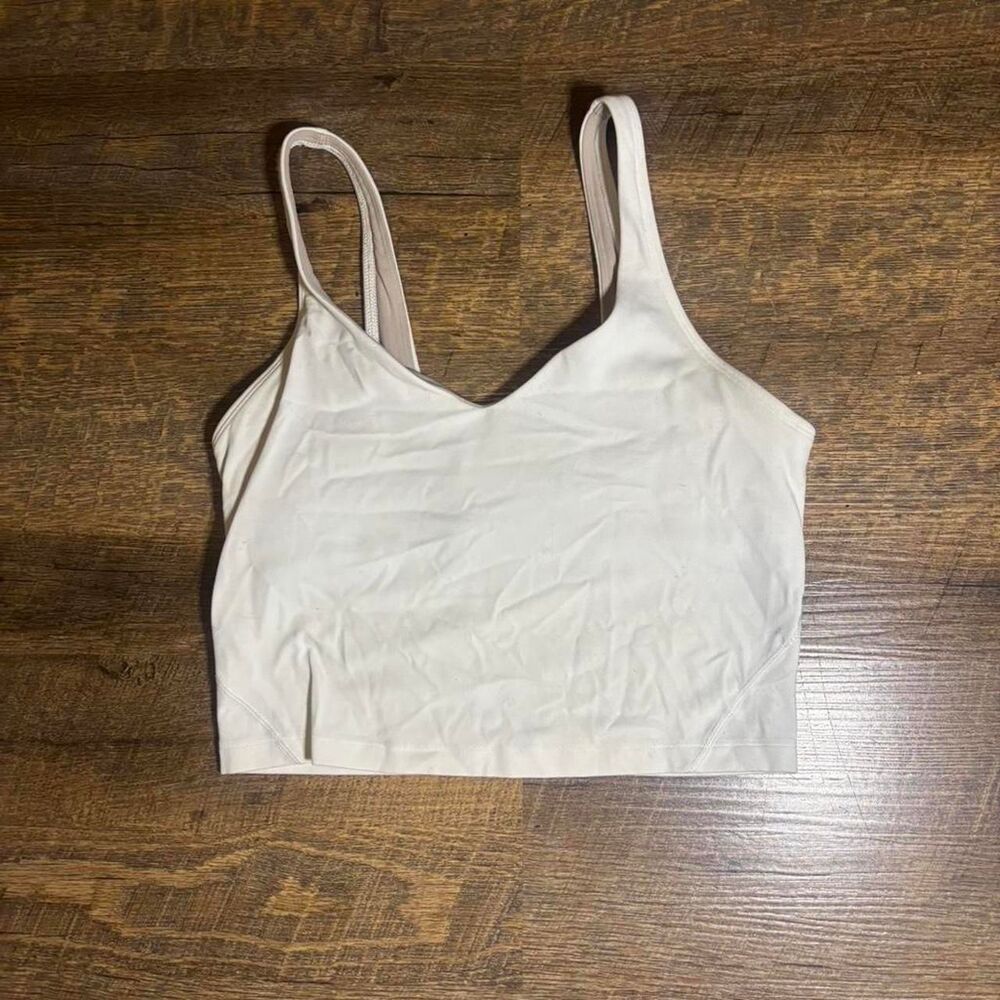 Lululemon Women's White Sports Bra Tank